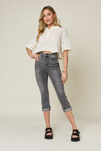 Load image into Gallery viewer, Judy Blue Full Size Button Fly High Waist Cuffed Capris