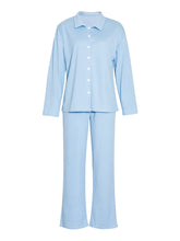 Load image into Gallery viewer, Collared Neck Long Sleeve Top and Drawstring Pants Set