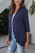 Load image into Gallery viewer, Open Front Three-Quarter Sleeve Cardigan