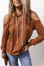 Load image into Gallery viewer, Cold Shoulder Long Sleeve Hoodie