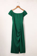 Load image into Gallery viewer, Slit Short Sleeve Wrap Dress