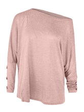 Load image into Gallery viewer, One Shoulder Long Sleeve T-Shirt