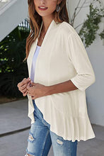 Load image into Gallery viewer, Open Front Three-Quarter Sleeve Cardigan