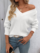Load image into Gallery viewer, V-Neck Long Sleeve Sweater