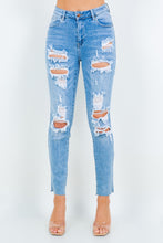 Load image into Gallery viewer, American Bazi High Waist Destroyed Straight Jeans