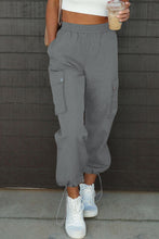 Load image into Gallery viewer, Drawstring Elastic Waist Pants with Pockets
