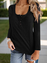 Load image into Gallery viewer, Full Size Scoop Neck Long Sleeve T-Shirt