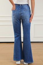 Load image into Gallery viewer, Elastic Waist Bootcut Jeans with Pockets