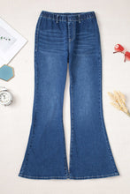 Load image into Gallery viewer, Elastic Waist Bootcut Jeans with Pockets