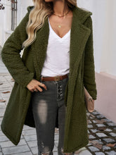 Load image into Gallery viewer, Devine Pocketed Long Sleeve Hooded Teddy Coat