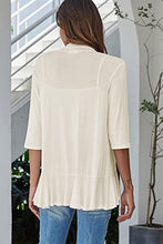 Load image into Gallery viewer, Open Front Three-Quarter Sleeve Cardigan