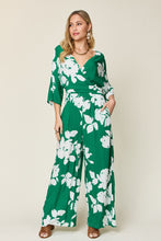Load image into Gallery viewer, Double Take Full Size Printed Tie Back Wide Leg Jumpsuit