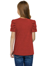 Load image into Gallery viewer, Round Neck Puff Sleeve T-Shirt