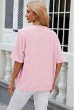 Load image into Gallery viewer, Eyelet Open Front Half Sleeve Cardigan