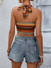 Load image into Gallery viewer, Geometric Halter Neck Cropped Tank