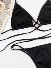 Load image into Gallery viewer, Halter Neck Crisscross Ribbed Bikini Set