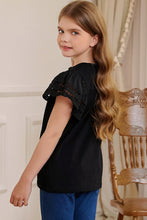 Load image into Gallery viewer, Round Neck Flutter Sleeve T-Shirt