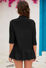 Load image into Gallery viewer, Eyelet Open Front Cardigan