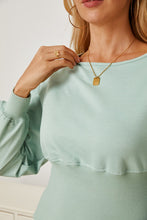 Load image into Gallery viewer, Boat Neck Lantern Sleeve Blouse