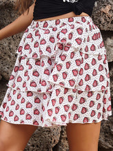 Load image into Gallery viewer, Perfee Layered Printed Mini Skirt