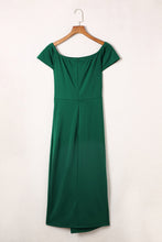 Load image into Gallery viewer, Slit Short Sleeve Wrap Dress