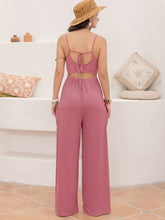 Load image into Gallery viewer, Cutout Scoop Neck Sleeveless Jumpsuit