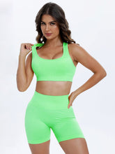 Load image into Gallery viewer, Scoop Neck Wide Strap Top and Shorts Active Set