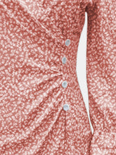 Load image into Gallery viewer, Full Size Printed Surplice Long Sleeve Midi Dress