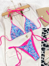 Load image into Gallery viewer, Floral Halter Neck Tie Side Bikini Set