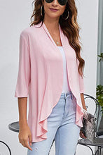 Load image into Gallery viewer, Open Front Three-Quarter Sleeve Cardigan