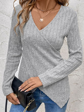 Load image into Gallery viewer, Perfee Surplice Long Sleeve T-Shirt