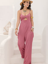 Load image into Gallery viewer, Cutout Scoop Neck Sleeveless Jumpsuit
