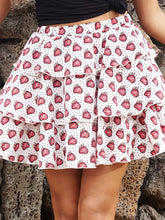 Load image into Gallery viewer, Perfee Layered Printed Mini Skirt