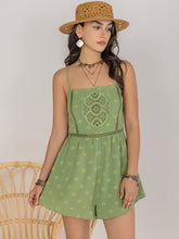 Load image into Gallery viewer, Square Neck Spaghetti Strap Romper