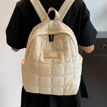 Load image into Gallery viewer, Quilted Polyester Backpack Bag