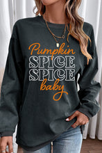 Load image into Gallery viewer, Letter Graphic Round Neck Long Sleeve Sweatshirt