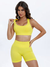 Load image into Gallery viewer, Scoop Neck Wide Strap Top and Shorts Active Set