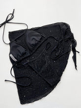 Load image into Gallery viewer, Glitter Halter Neck Backless Three-Piece Swim Set