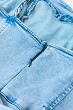 Load image into Gallery viewer, Tied Spaghetti Strap Denim Romper