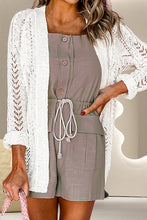 Load image into Gallery viewer, Openwork Open Front Long Sleeve Cardigan