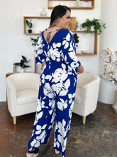 Load image into Gallery viewer, Double Take Full Size Printed Tie Back Wide Leg Jumpsuit