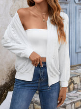 Load image into Gallery viewer, Eyelet Baseball Collar Zip Up Jacket