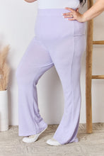 Load image into Gallery viewer, RISEN Full Size High Waist Ultra Soft Knit Flare Pants