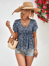 Load image into Gallery viewer, Floral Petal Sleeve Babydoll Top