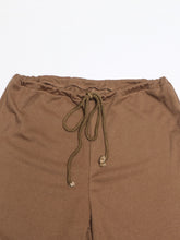 Load image into Gallery viewer, Collared Neck Long Sleeve Top and Drawstring Pants Set