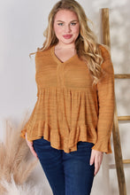 Load image into Gallery viewer, Hailey & Co Full Size V-Neck Flounce Sleeve Blouse
