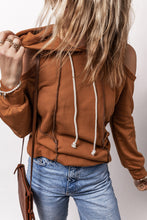 Load image into Gallery viewer, Cold Shoulder Long Sleeve Hoodie