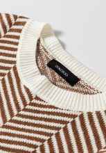 Load image into Gallery viewer, Striped Round Neck Long Sleeve Sweater
