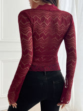 Load image into Gallery viewer, Devine Plunge Long Sleeve Lace Top