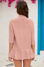 Load image into Gallery viewer, Eyelet Open Front Cardigan